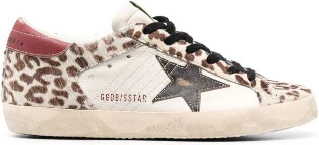 Golden Goose Super-Star leopard-print sneakers Neutrals