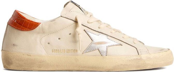 Golden Goose Super Star panelled leather sneakers White
