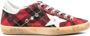 Golden Goose Super-Star tartan-print sneakers Black