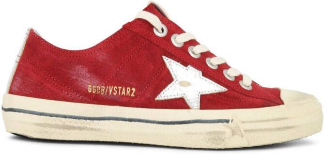 Golden Goose V-Star suede sneakers Red