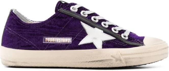 Golden Goose V-Star velvet sneakers Purple