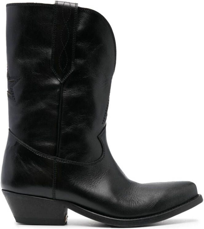 Golden Goose Western-style leather boots Black
