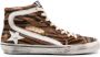 Golden Goose zebra-print high-top sneakers Brown - Thumbnail 1