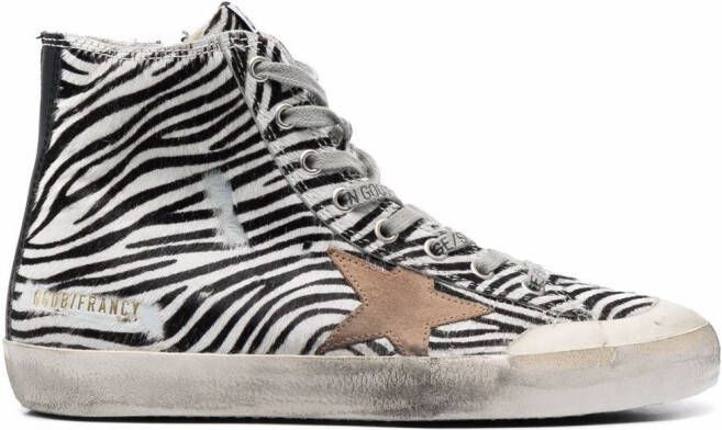 Golden Goose zebra-print high-top sneakers White