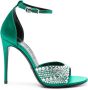 Gucci 100mm crystal-embellished sandals Green - Thumbnail 1