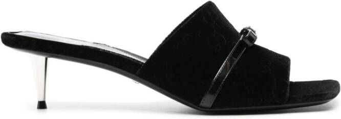 Gucci 55mm GG-jacquard velvet mules Black