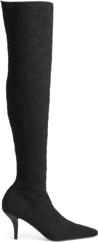 Gucci 75mm GG knee-high boot Black