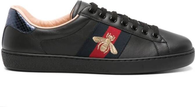 Gucci Ace bee-embroidered sneakers Black