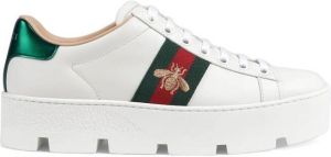 Gucci Ace embroidered platform sneaker White