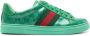 Gucci Ace GG Crystal canvas low-top sneakers Green - Thumbnail 1