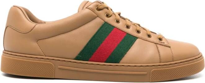 Gucci Ace leather sneakers Brown