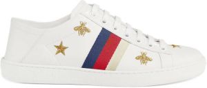 Gucci Ace sneaker with bees and stars White