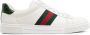 Gucci Ace Web-stripe leather sneakers White - Thumbnail 1
