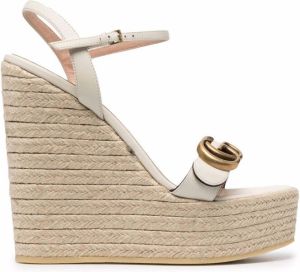 Gucci Aitana logo espadrille sandals White