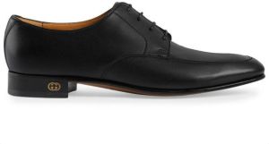 Gucci almond-toe lace-up shoes Black