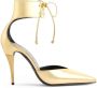 Gucci ankle-cuff metallic leather pumps Gold - Thumbnail 1
