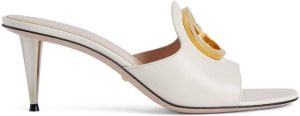 Gucci Blondie 65mm leather mules White