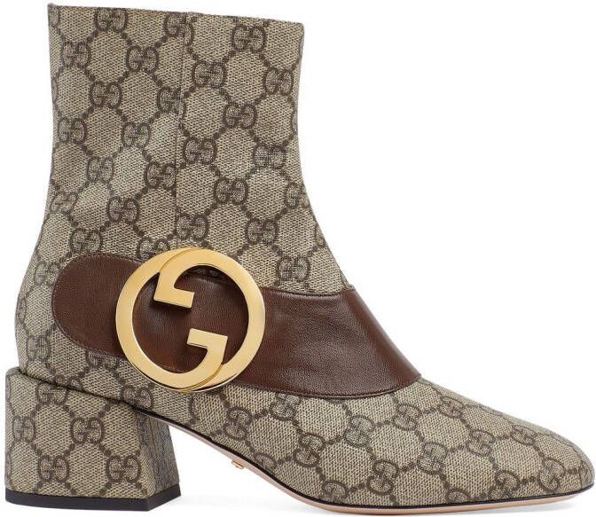 Gucci Blondie GG Supreme ankle-boots Neutrals