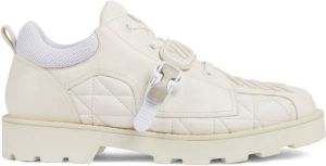 Gucci buckled leather lace-up shoes White
