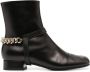 Gucci chain-trim leather ankle boots Black - Thumbnail 1