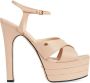 Gucci crossover-strap platform leather sandals Pink - Thumbnail 1