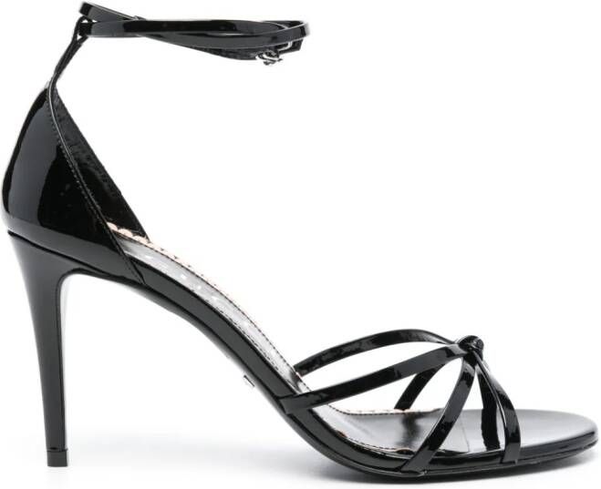 Gucci Double-G 90mm leather sandals Black