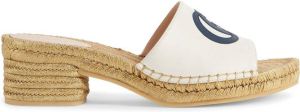 Gucci Double G espadrille slide sandals White