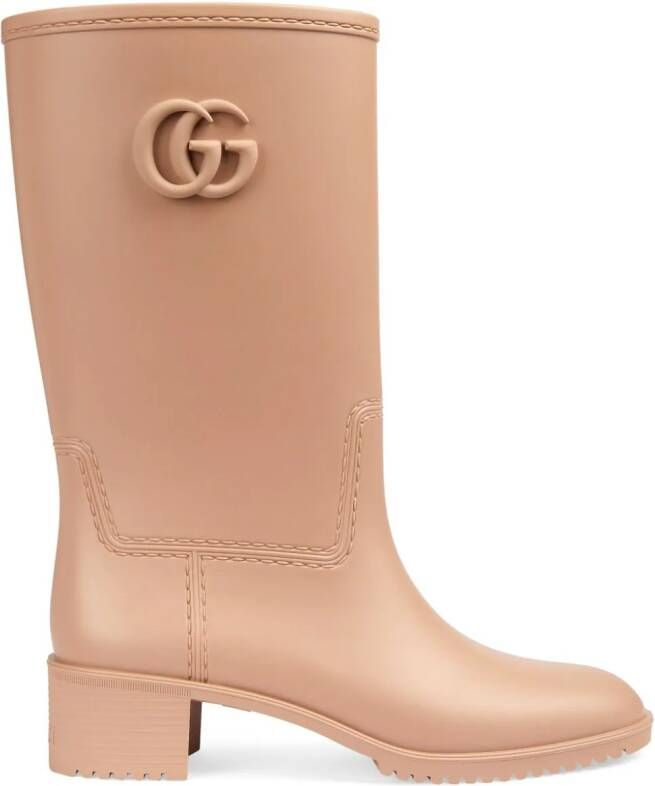 Gucci Double G leather boots Neutrals
