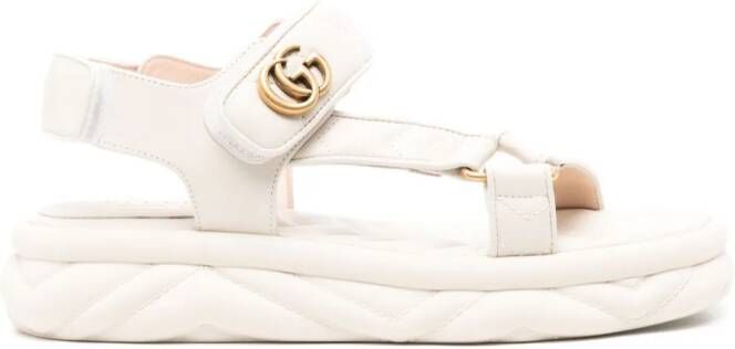 Gucci Double-G leather sandals Neutrals