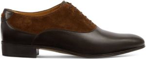 Gucci Double G panelled Oxford shoes Brown