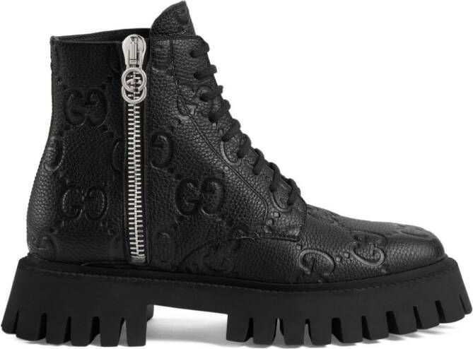 Gucci GG ankle leather boots Black