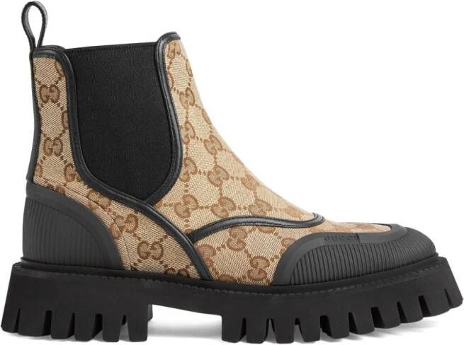 Gucci GG canvas ankle boots Neutrals