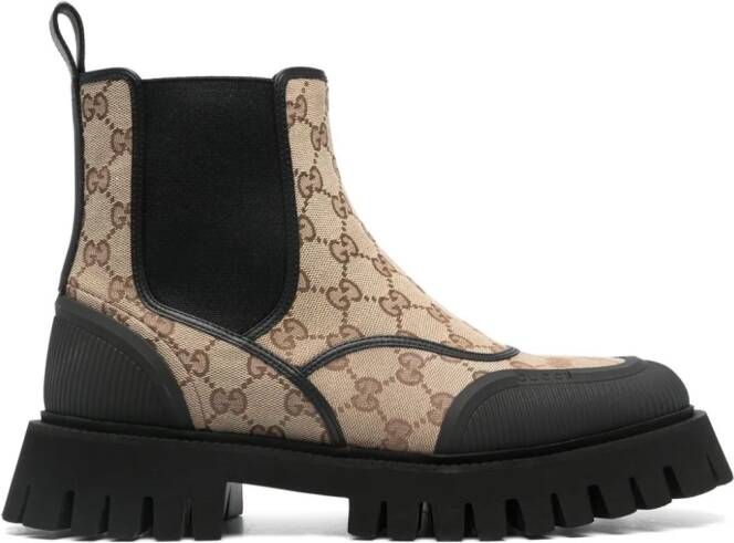 Gucci GG-canvas boots Brown