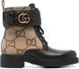 Gucci GG-canvas logo-plaque ankle boots Black - Thumbnail 1