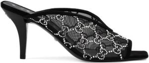 Gucci GG crystal embellished sandals Black