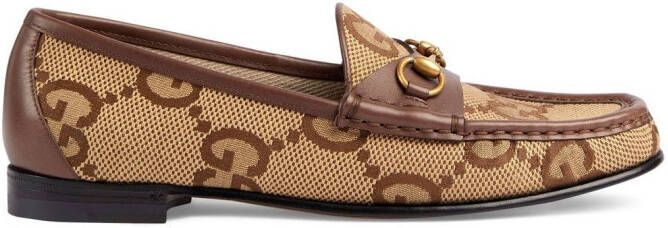 Gucci Horsebit 1953 monogram loafers Neutrals