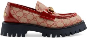 Gucci GG Horsebit lug loafers Red