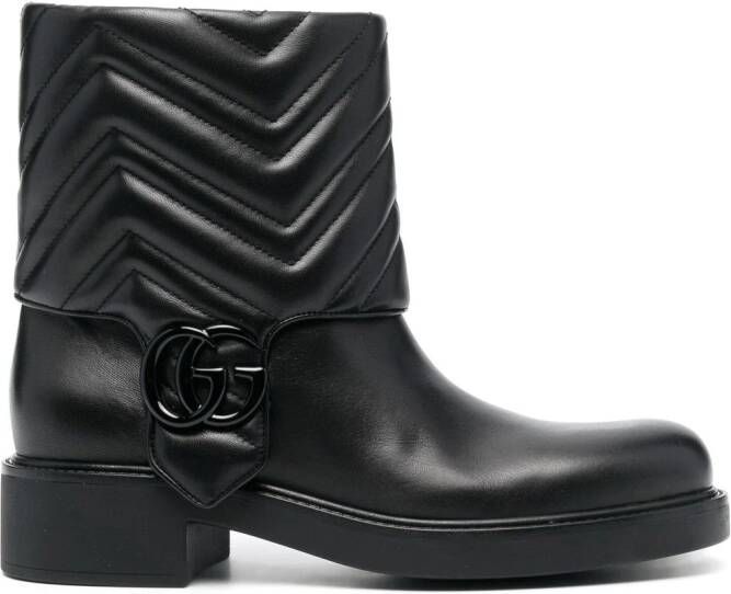 Gucci GG leather ankle boots Black