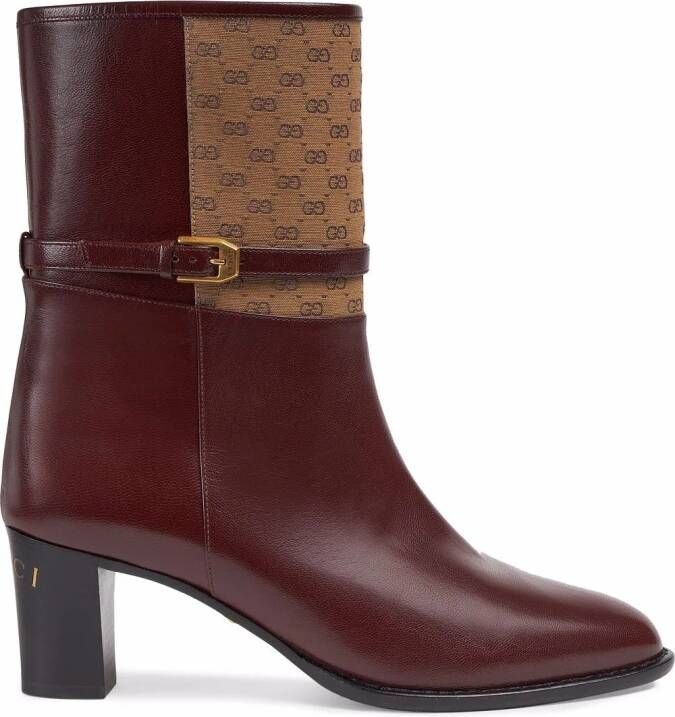 Gucci GG leather boots Red
