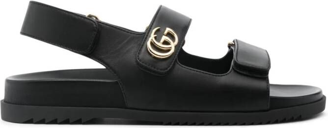 Gucci GG leather sandals Black