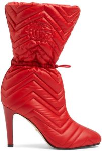 Gucci GG matelassé 95mm boots Red