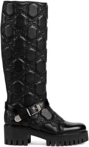 Gucci GG Matelassé lug sole boots Black
