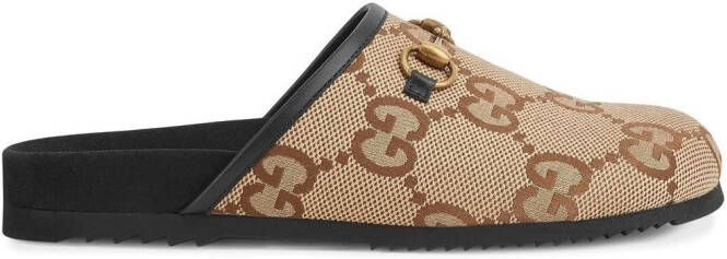 Gucci GG-monogram slip-on loafers Neutrals