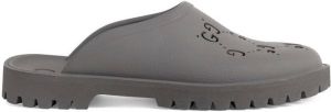 Gucci GG-motif flat slippers Grey