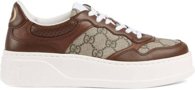 Gucci GG panelled sneakers Brown