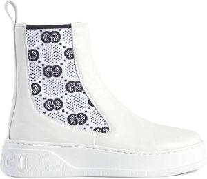 Gucci GG Supreme chelsea boots White
