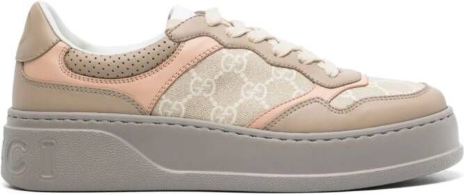 Gucci GG Supreme panelled sneakers Neutrals