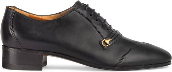 Gucci Half Horsebit leather Oxford shoes Black