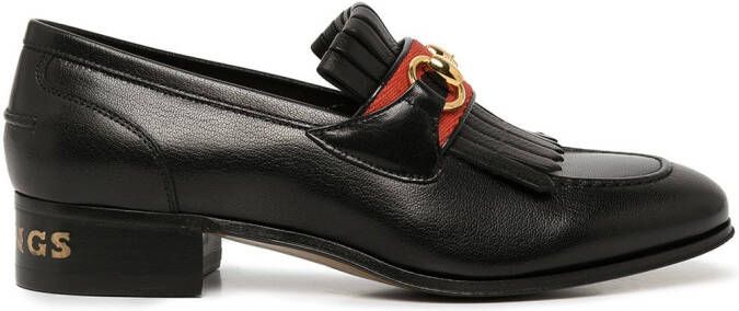 Gucci horse bit-detail leather loafers Black