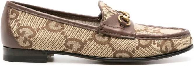 Gucci Horsebit 1953 monogram loafers Neutrals